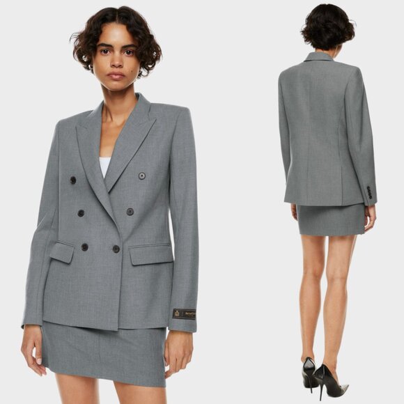 Babaton Jackets & Blazers - Aritzia BABATON Index Blazer Double Breasted Grey Blazer Women's Medium